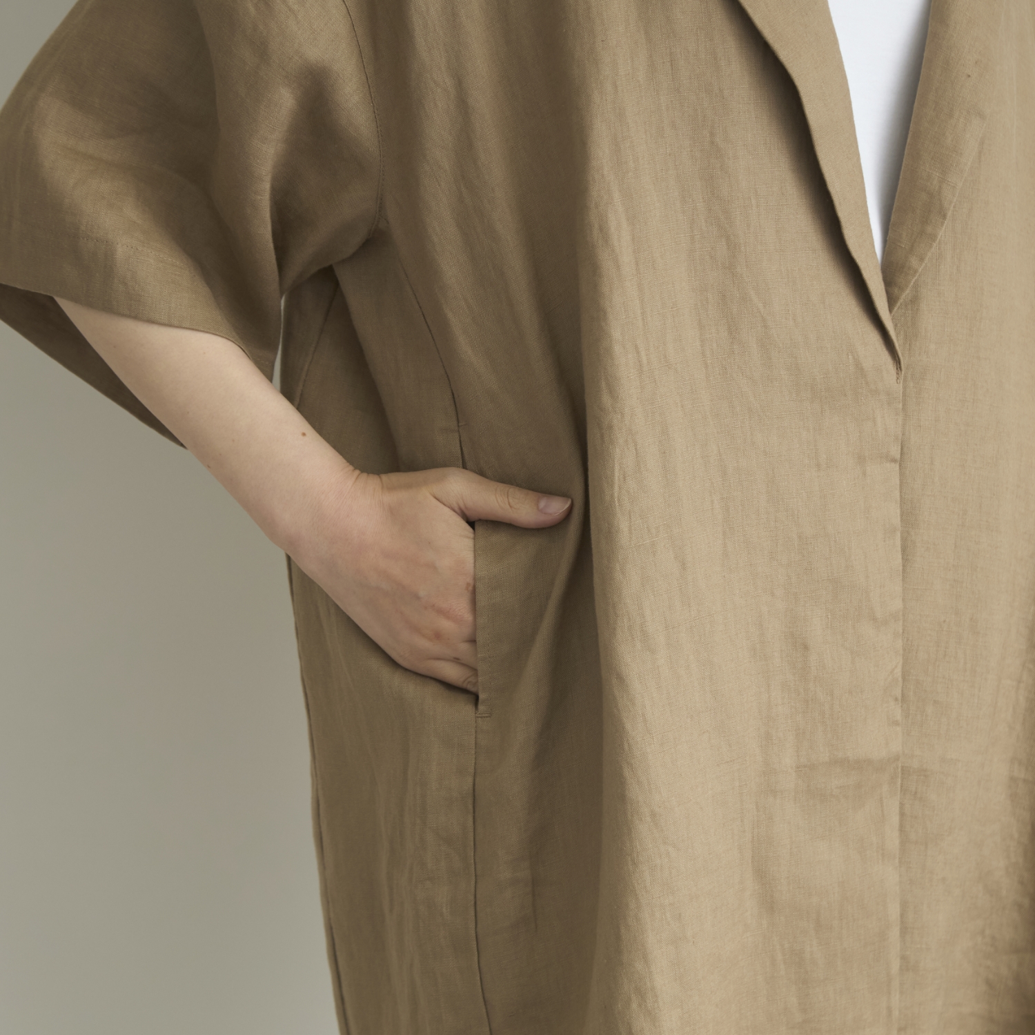 TUTIE./リネンハーフスリーブジャケット